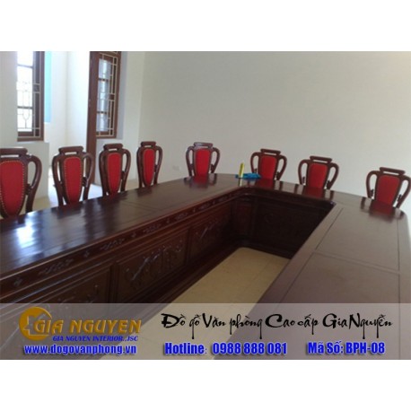 Bàn ghế hội nghị gỗ tự nhiên