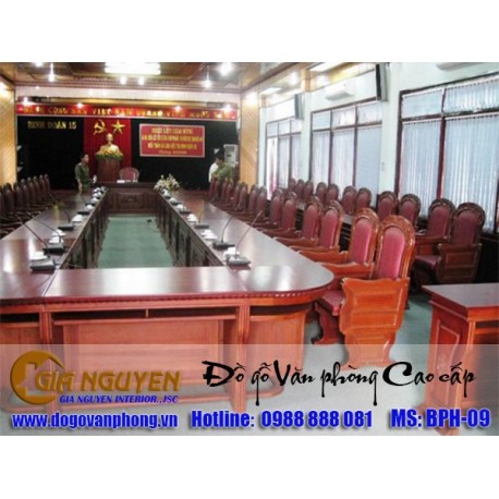 Bàn ghế hội thảo gỗ tự nhiên